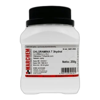 Chloramina T 3Hydrat - Czysty - 250G — CAS 7080-50-4 — C7H13ClNNaO5S — odczynnik chemiczny