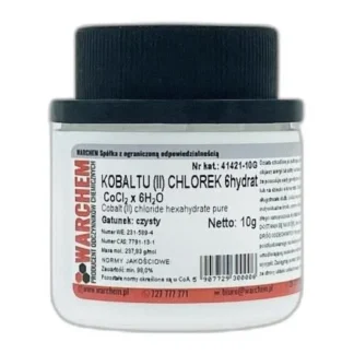 Chlorek Kobaltu (Ii) 6Hydrat - Czysty - 10G — CAS 7791-13-1 — Cl2CoH12O6 — odczynnik chemiczny