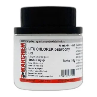 Chlorek Litu Bezwodny - Czysty - 10G — CAS 7447-41-8 — ClLi — odczynnik chemiczny