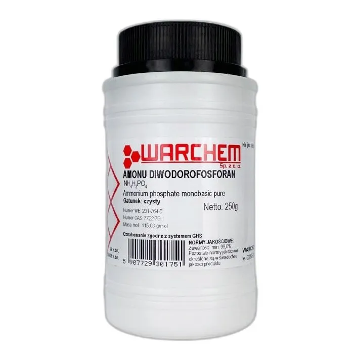 Diwodorofosforan Amonu - Czysty - 250G — CAS 7722-76-1 — H6NO4P — odczynnik chemiczny