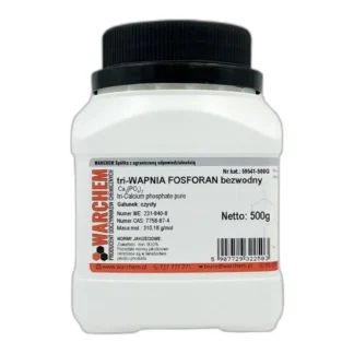 Fosforan Tri-Wapnia Bezwodny - Czysty - 500G — CAS 7758-87-4 — Ca3O8P2 — odczynnik chemiczny