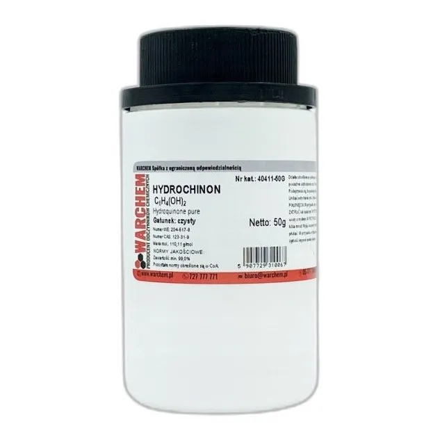 Hydrochinon - Czysty - 50G — CAS 123-31-9 — C6H6O2 — odczynnik chemiczny