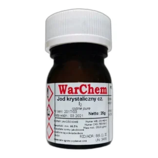 Kryształy Jodu Czystego 25 G Do Zastosowań Laborat — CAS 7553-56-2 — I2 — odczynnik chemiczny