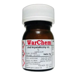 Kryształy Jodu Czystego 5 G – Odczynnik Do Badań I — CAS 7553-56-2 — I2 — odczynnik chemiczny
