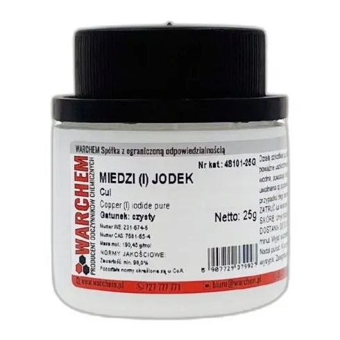 Jodek Miedzi(I) 25 G – Wysoka Czystość Do Prac Lab — CAS 7681-65-4 — CuI — odczynnik chemiczny
