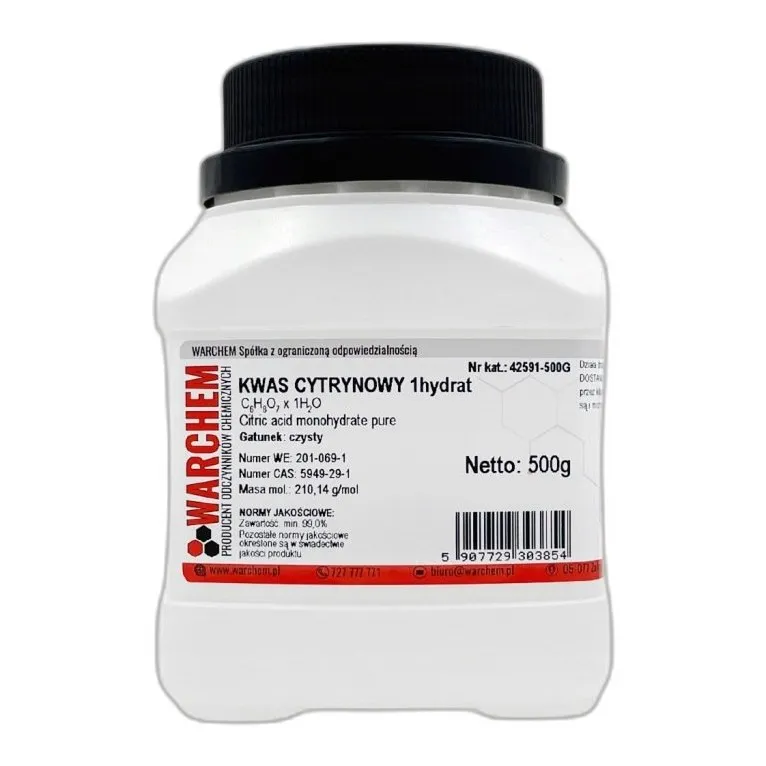 Kwas 2-Hydroksypropano-1,2,3-Trikarboksylowy — CAS 77-92-9 — C6H8O7 — odczynnik chemiczny
