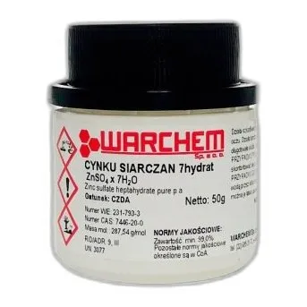 Siarczan(Vi) Cynku — CAS 7733-02-0 — O4SZn — odczynnik chemiczny