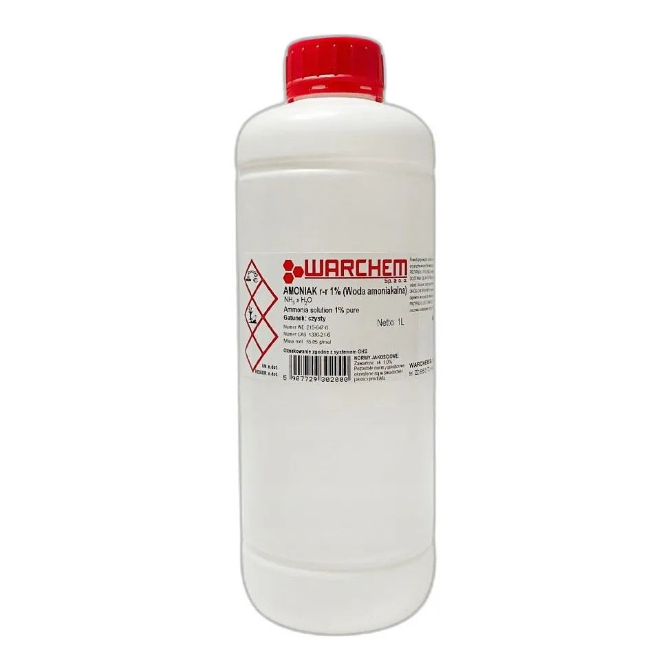 Wodny Roztwór Amoniaku — CAS 1336-21-6 — H5NO — odczynnik chemiczny