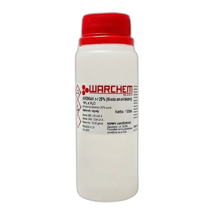 Wodny Roztwór Amoniaku — CAS 1336-21-6 — H5NO — odczynnik chemiczny