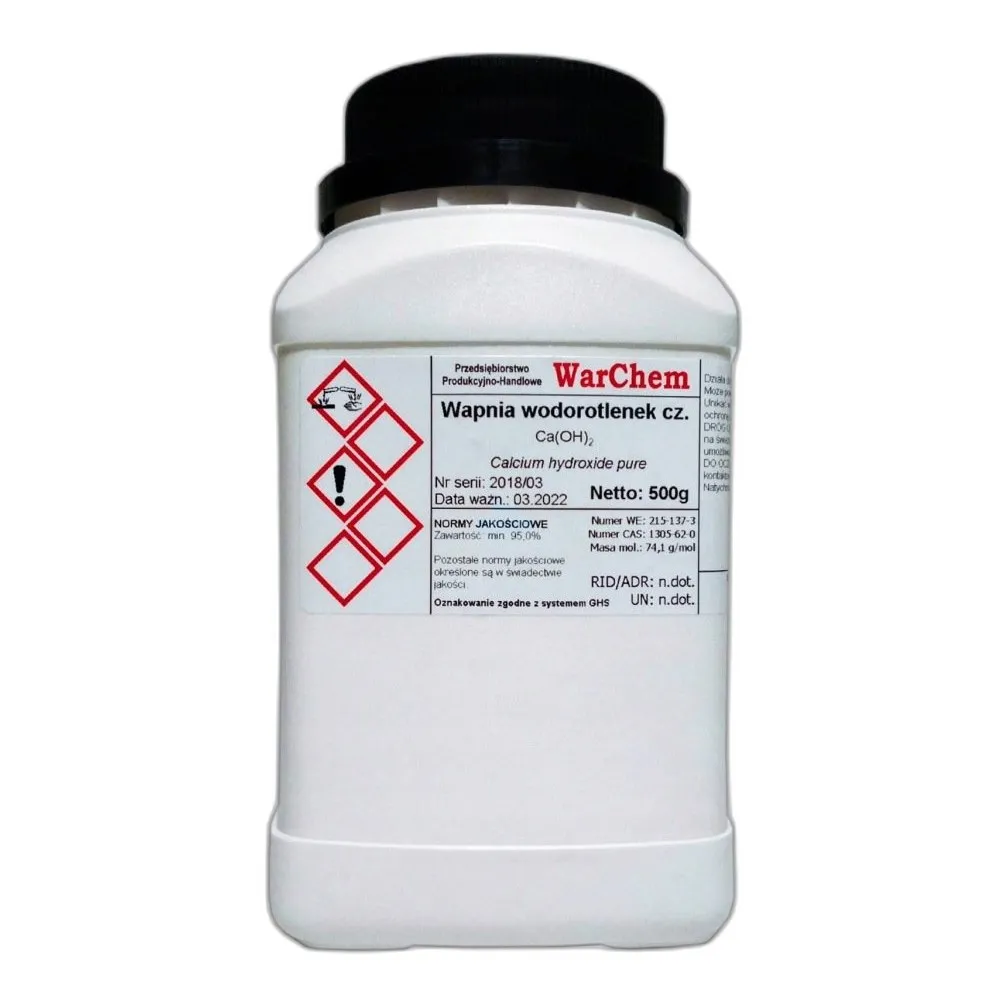 Wodorotlenek Wapnia — CAS 1305-62-0 — CaH2O2 — odczynnik chemiczny