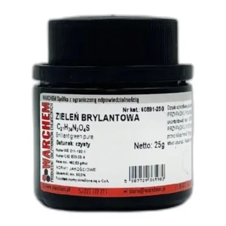 Zieleń Brylantowa - Czysty - 25G — CAS 633-03-4 — C27H34N2O4S — odczynnik chemiczny